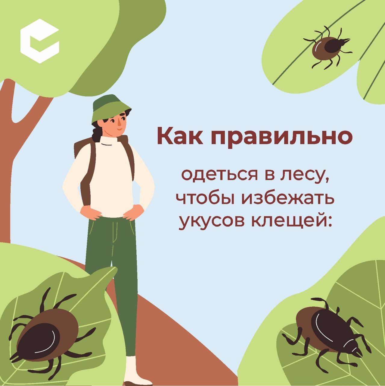 Как одеваться, чтобы избежать укусов клещей (копия).